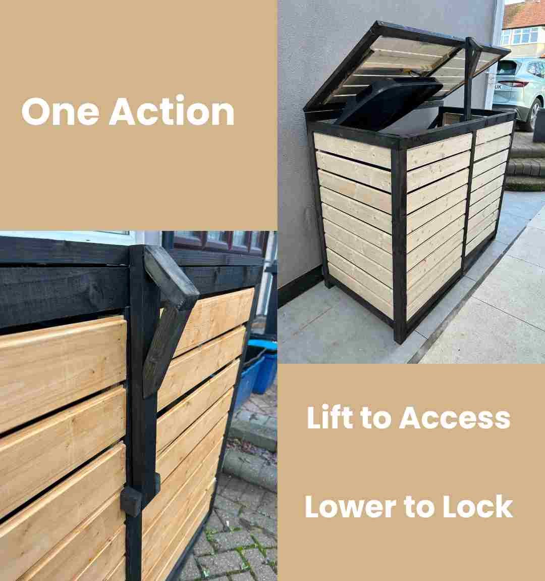 One Action to Lift and Lock
